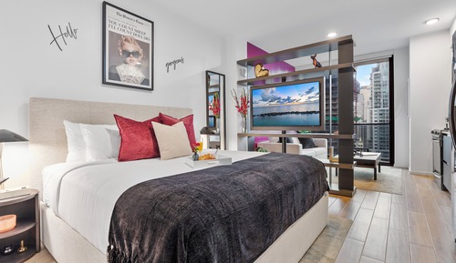 Deluxe Studio, 1 King Bed with Sofa bed, Bay View2916