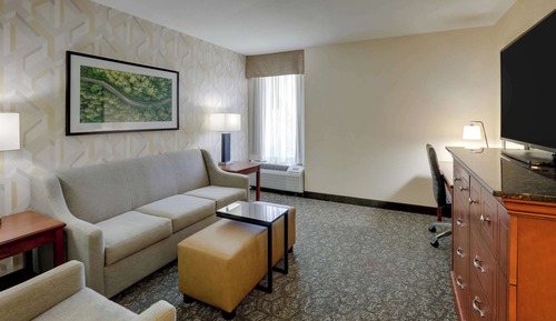 Suite, 1 King Bed with Sofa bed, Accessible, Refrigerator & Microwave (2 Rooms, Tub)