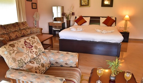 Luxury Double Room, 1 King Bed, Patio, Mountain View