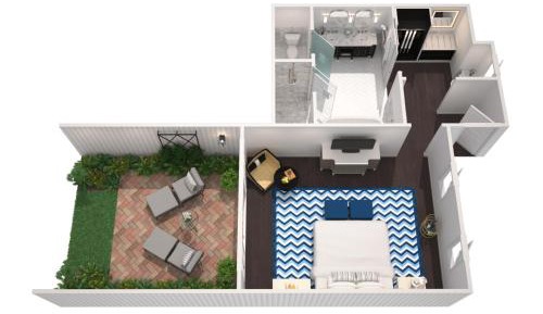 Mobility/Hearing Accessible Garden Bungalow King, ADA Tub