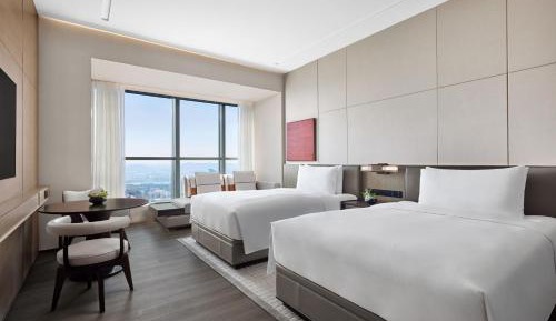 Executive, Executive lounge access, Guest room, 2 Doubles, City view