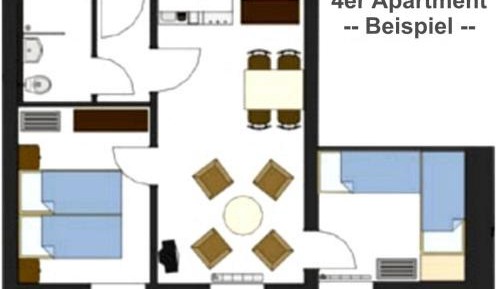 Two-Bedroom Apartment (4 Adults)