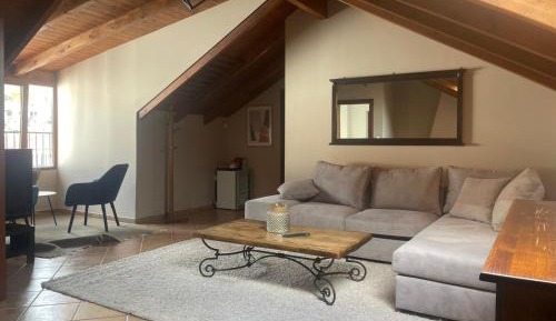 Attic Room with Fireplace