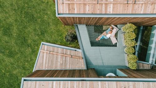 Suite with Sauna, hammock lounger and garden view