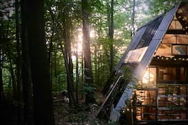 Sherburne House | Outside Inn a Rustic Upcycled A-Frame