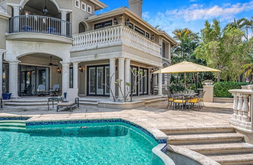 Harbor Beach House | Mediterranean Villa Heated Pool Venice of America Riverside View Venetian Key Resldences