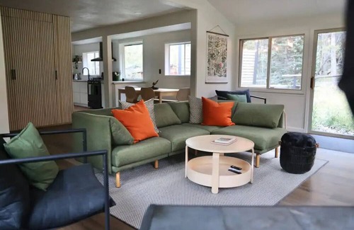 Evergreen Cabin | Scandinavian A-Frame Forest Cabin w/ Hot Tub