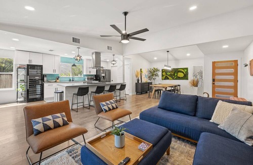 Austin House | ATX Oasis Home w/Pool, Workspaces & Large Backyard