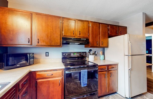 Greenville Junction Condo | First-floor condo near lake/skiing/hiking with beach access, lake view & patio