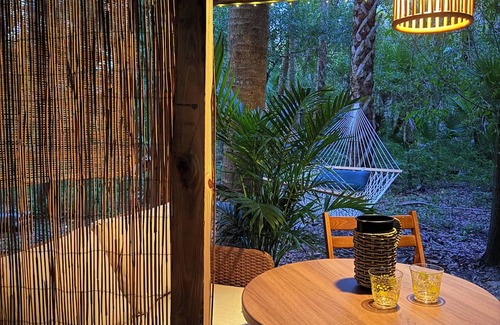 Arcadia Cabin | Tiny Off Grid TREEHOUSE with AC