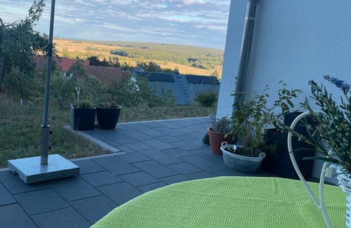Oberelsbach Apartment | Apartment 'Am Rothen Hang' with Mountain View, Private Terrace and Wi-Fi