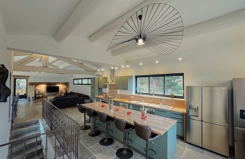 Saint-Romain-en-Viennois House | MAS 5* SPA SAINT QUENIN-26PEOPLE-AIR-CONDITIONING-HEATED POOL-JACUZZI-SAUNA