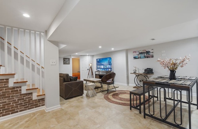 Industrial style basement apartment near D.C.