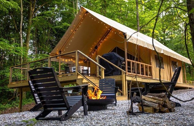 Willow Tent | Outdoor Shower + Fresh Eggs