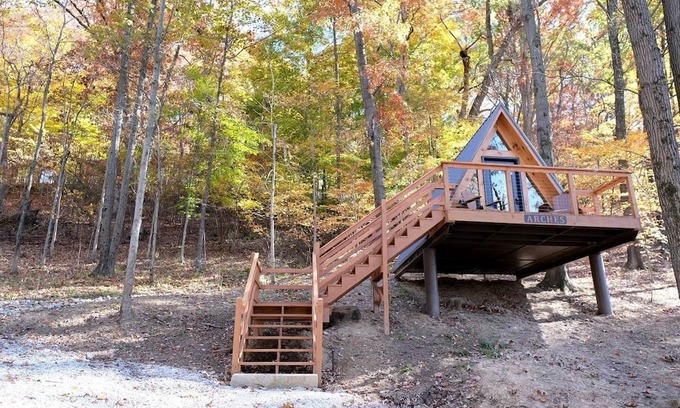 Scio Cabin | Secluded A-Frame Incredible for Water Activities in Ohio