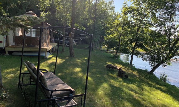 Becker County House | Beautiful remote camping on the lake in the comfort of a 38’ camper.
