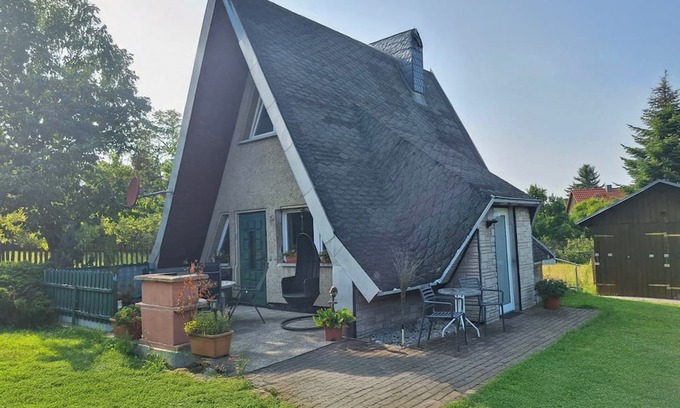 Huttenrode House | Cozy Finnish cabin with fireplace in the Harz