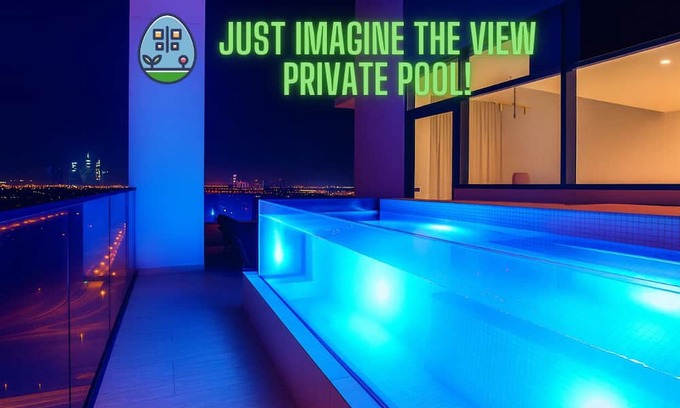 Jumeirah Village Circle Apartment | Private Pool | Movies in bed | No Camels