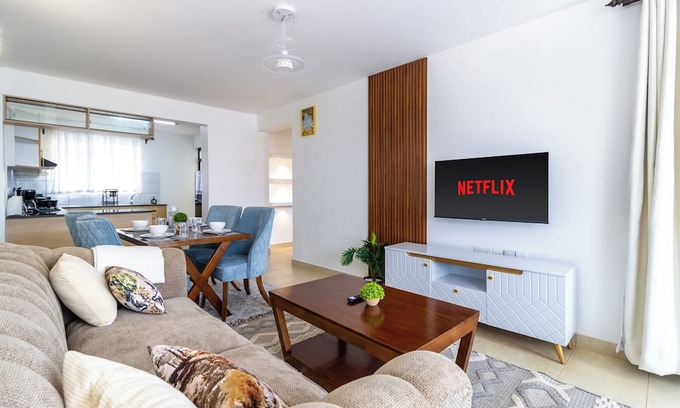 Ruiru Apartment | Spacious 3-bedroom apartment with WiFi, swimming pool in vibrant Tatu City