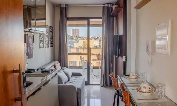 Armacao Apartment | Bedroom and living room for 4 next to the Armação Convention Center Salvador/BA