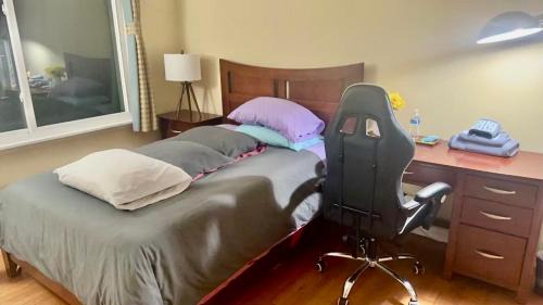 Naperville House | B2 A private room in Naperville downtown with desk and Wi-Fi near everything